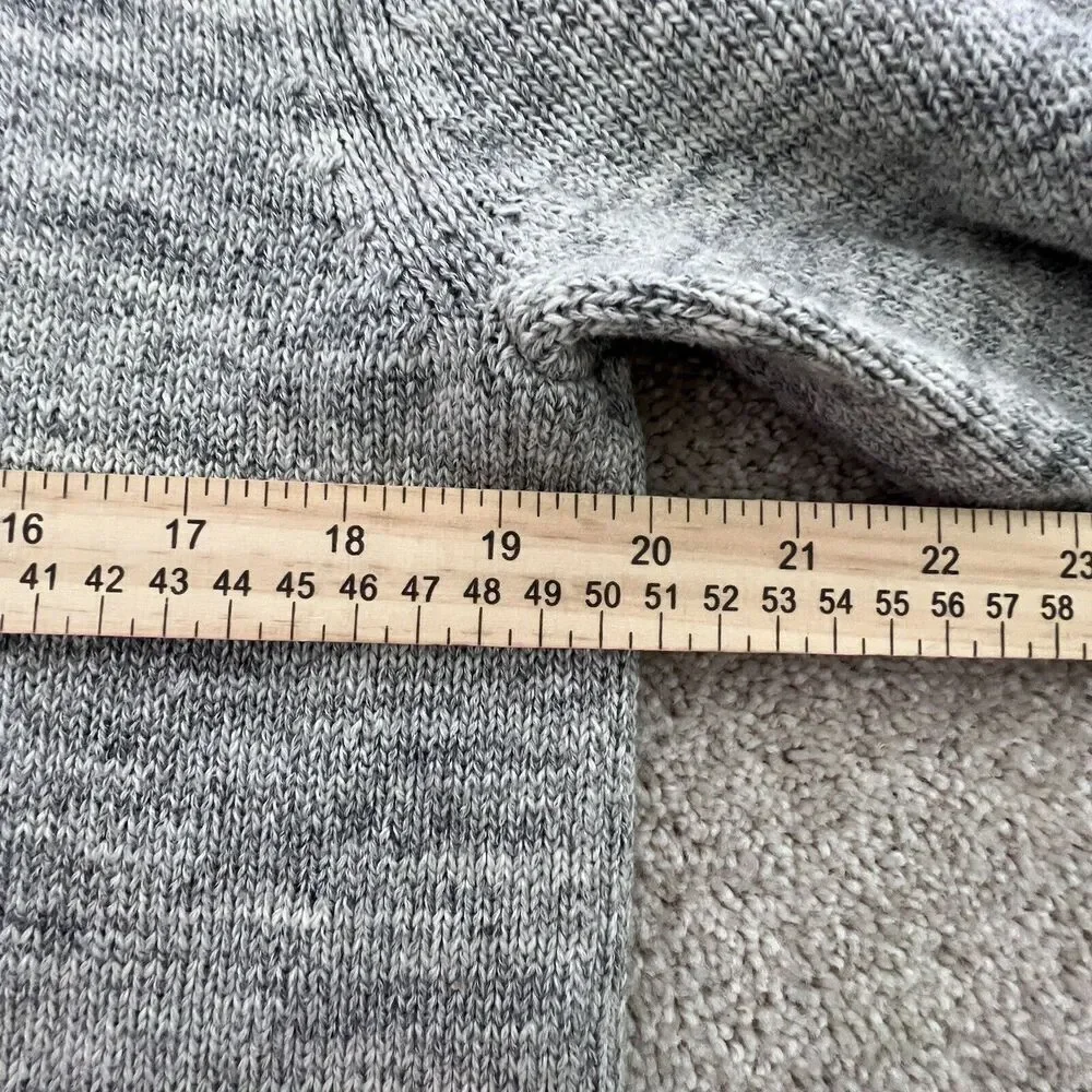 Label Of Graded Goods Gray 1/4 Button Sweater Small Long Sleeve H&M Hooded‎